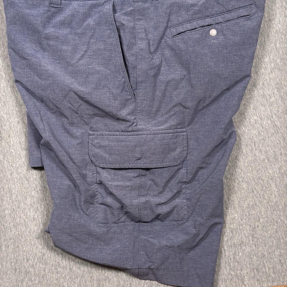 Peter Millar Shorts Mens 35 Blue Performance Unlined Cargo Utility Swim Trunks - Picture 4 of 10